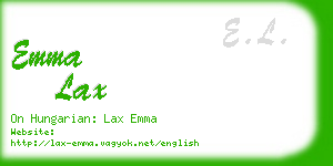 emma lax business card